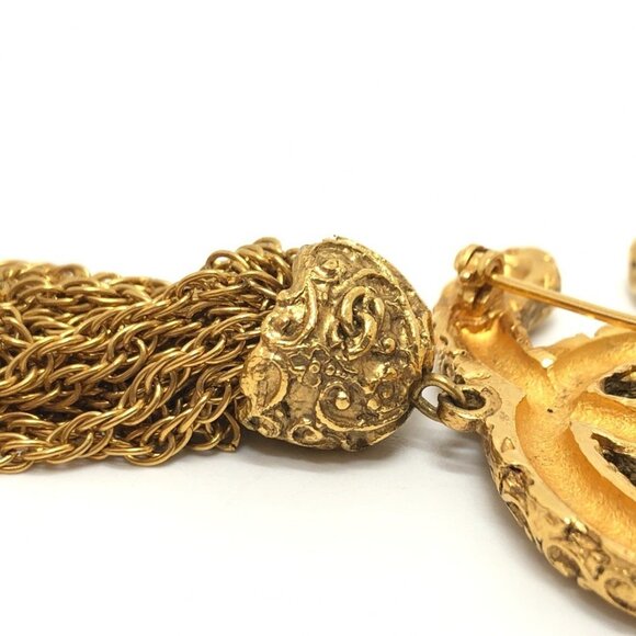 CHANEL Gold Coco Mark Brooch - Picture 6 of 10